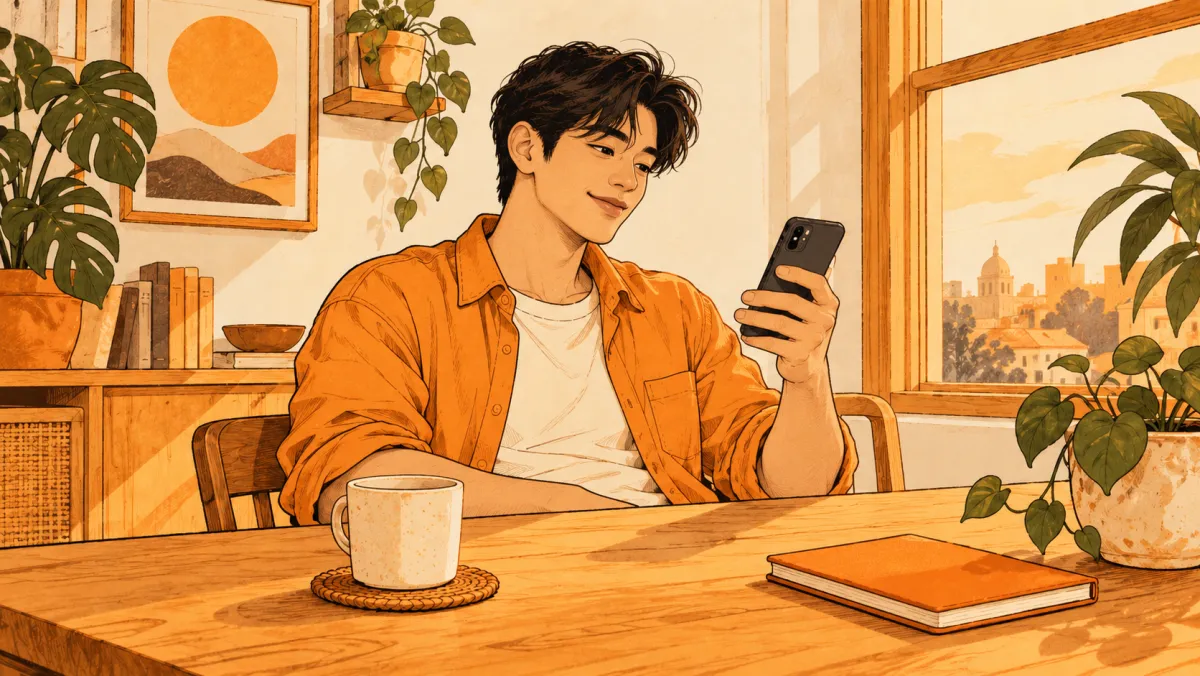 A man using a phone