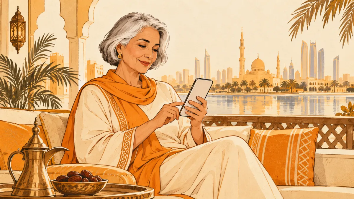 A woman using a phone