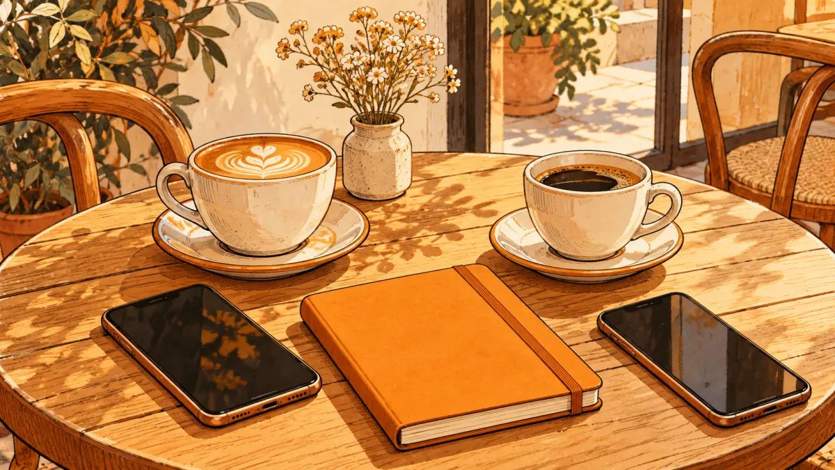 A phone on a table