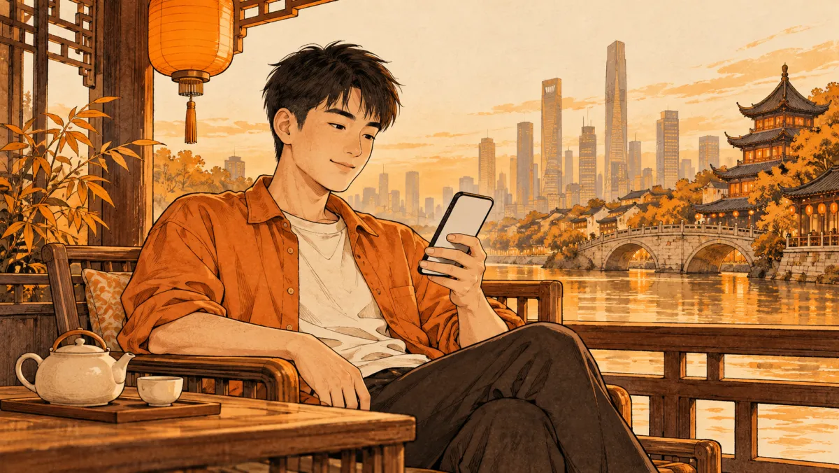 A man using a phone