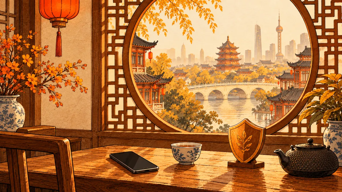A phone on a table