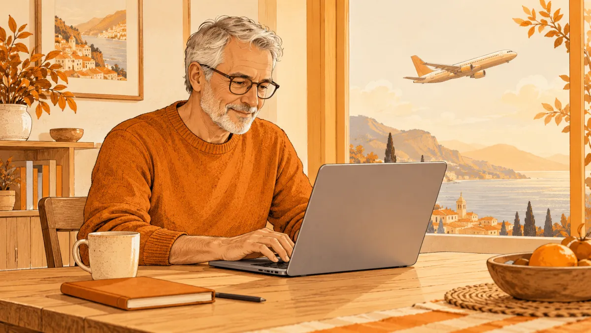 A man using a laptop