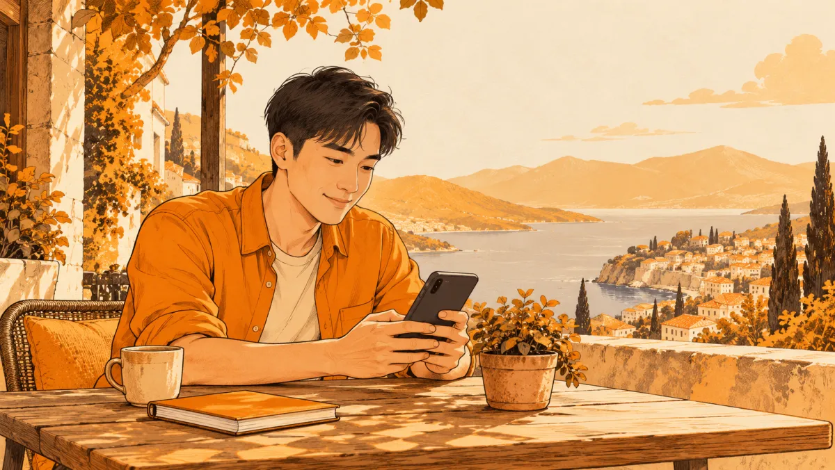 A man using a phone