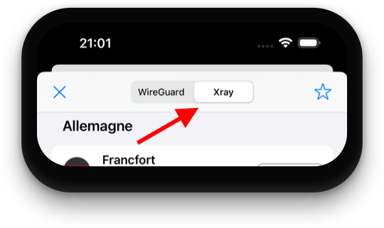 Commutateur de protocole entre WireGuard et XRay